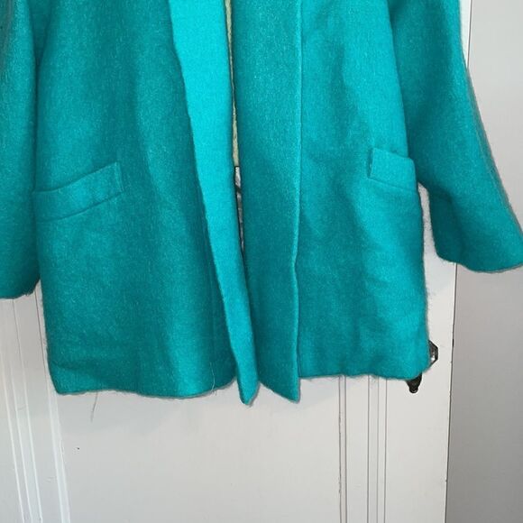 Vtg Fleurette of California green oversized short coat - Picture 3 of 13